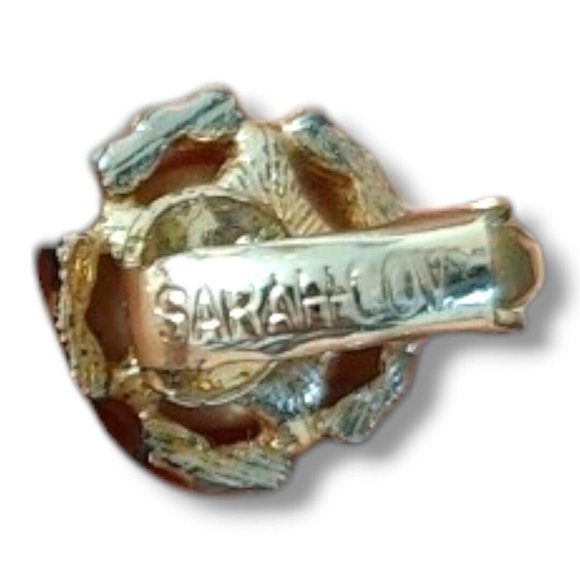 Vintage Sarah Coventry Clip On Earrings Gold Tone Faux Pearl - Picture 5 of 7